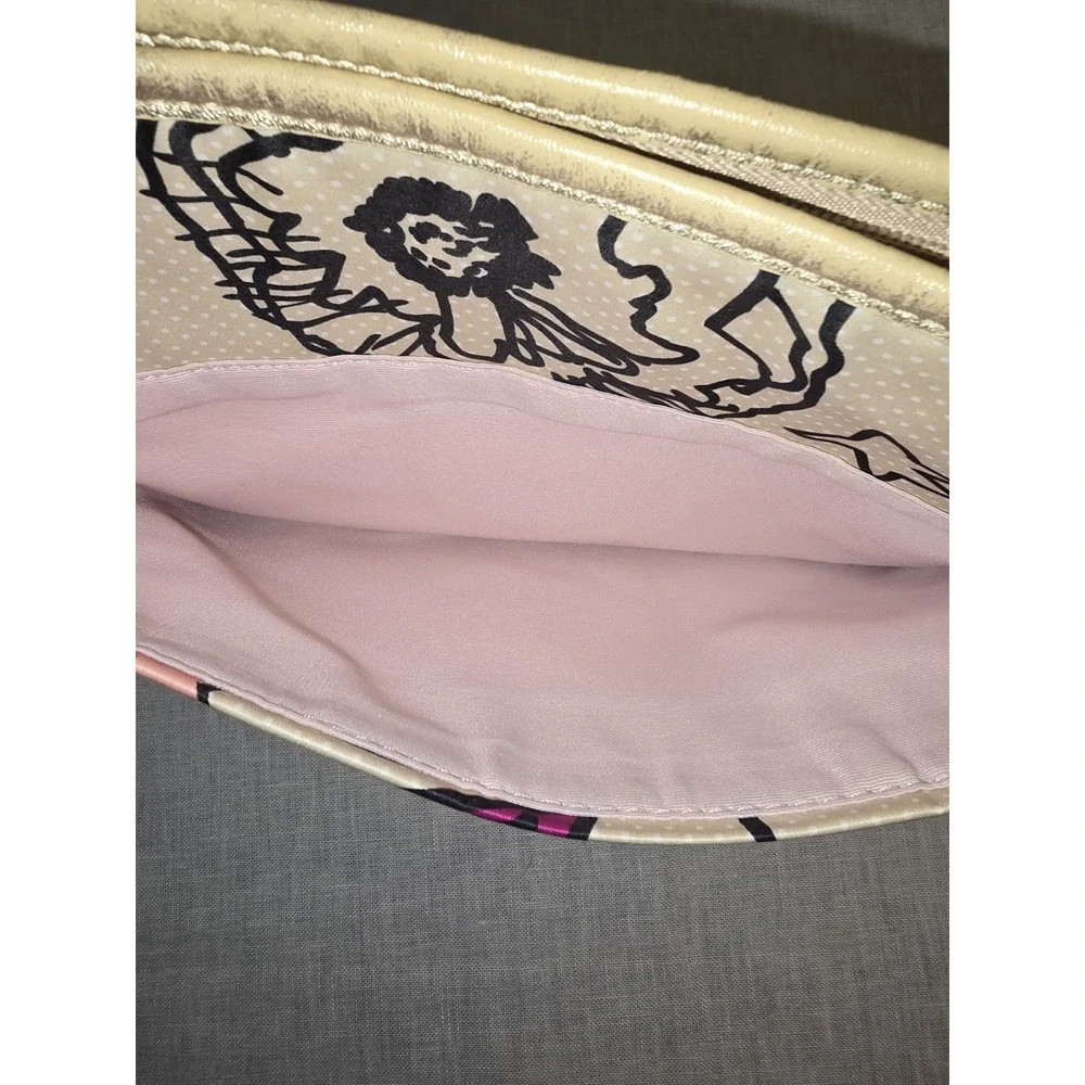 Coach F19229 Poppy Floral Print Cream & Fuchsia Sateen Crossbody